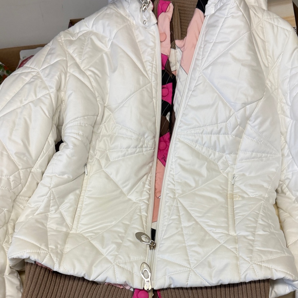 Emilio Pucci Pink and Brown Ski Jacket 2 pcs jacket and vest - Picture 3 of 15